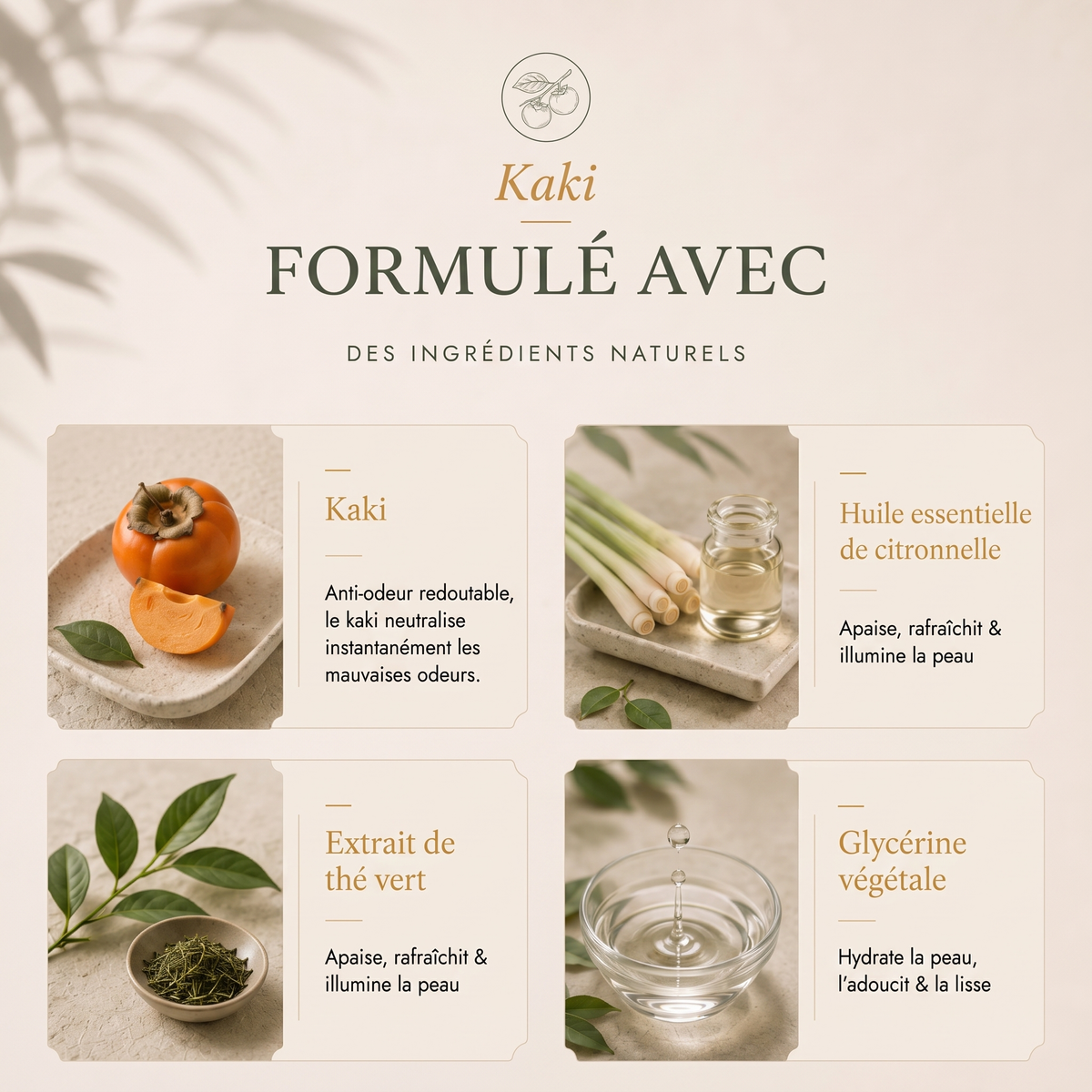 Déodorant au Kaki